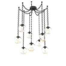 Hammerton SNB0066-09-MB-FA-CH2-L1 - Aster LED Multi Light Pendant Multi Port Canopy Matte Black