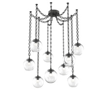 Hammerton SNB0066-09-MB-FC-CH2-L3 - Aster LED Multi Light Pendant Multi Port Canopy Matte Black