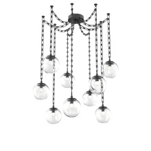 Hammerton SNB0066-09-MB-FC-CH3-L1 - Aster LED Multi Light Pendant Multi Port Canopy Matte Black