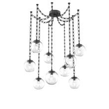 Hammerton SNB0066-09-MB-GC-CH3-L1 - Aster LED Multi Light Pendant Multi Port Canopy Matte Black