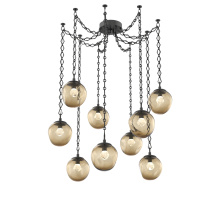 Hammerton SNB0066-09-MB-ZB-CH1-L3 - Aster LED Multi Light Pendant Multi Port Canopy Matte Black