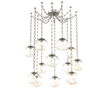 Hammerton SNB0066-12-BS-FA-CH2-L3 - Aster LED Multi Light Pendant Multi Port Canopy Beige Silver