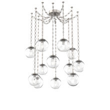 Hammerton SNB0066-12-BS-GC-CH1-L3 - Aster LED Multi Light Pendant Multi Port Canopy Beige Silver