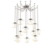 Hammerton SNB0066-12-BS-ZA-CH2-L3 - Aster LED Multi Light Pendant Multi Port Canopy Beige Silver