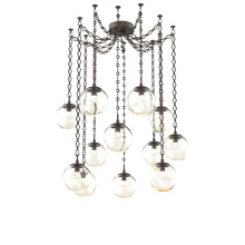 Hammerton SNB0066-12-FB-FA-CH1-L3 - Aster LED Multi Light Pendant Multi Port Canopy Flat Bronze