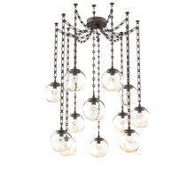 Hammerton SNB0066-12-FB-ZA-CH3-L3 - Aster LED Multi Light Pendant Multi Port Canopy Flat Bronze