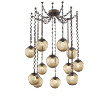 Hammerton SNB0066-12-FB-ZB-CH2-L1 - Aster LED Multi Light Pendant Multi Port Canopy Flat Bronze