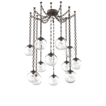 Hammerton SNB0066-12-FB-ZC-CH2-L1 - Aster LED Multi Light Pendant Multi Port Canopy Flat Bronze