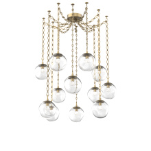 Hammerton SNB0066-12-GB-FC-CH1-L1 - Aster LED Multi Light Pendant Multi Port Canopy Gilded Brass