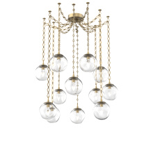Hammerton SNB0066-12-GB-GC-CH1-L1 - Aster LED Multi Light Pendant Multi Port Canopy Gilded Brass