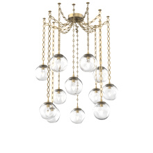 Hammerton SNB0066-12-GB-GC-CH2-L1 - Aster LED Multi Light Pendant Multi Port Canopy Gilded Brass