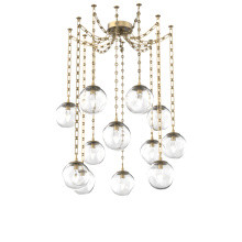 Hammerton SNB0066-12-GB-GC-CH3-L1 - Aster LED Multi Light Pendant Multi Port Canopy Gilded Brass