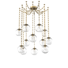 Hammerton SNB0066-12-GB-ZC-CH3-L1 - Aster LED Multi Light Pendant Multi Port Canopy Gilded Brass