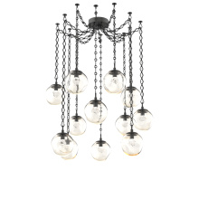 Hammerton SNB0066-12-MB-ZA-CH1-L1 - Aster LED Multi Light Pendant Multi Port Canopy Matte Black