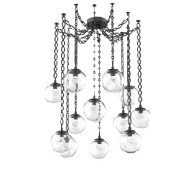 Hammerton SNB0066-12-MB-ZC-CH2-L3 - Aster LED Multi Light Pendant Multi Port Canopy Matte Black