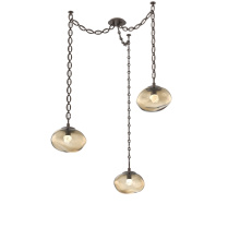 Hammerton SNB0068-03-FB-FB-CH2-L3 - Nova LED Multi Light Pendant Flat Bronze
