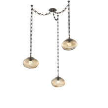 Hammerton SNB0068-03-FB-FB-CH3-L1 - Nova LED Multi Light Pendant Flat Bronze