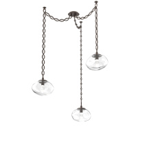 Hammerton SNB0068-03-FB-GC-CH2-L1 - Nova LED Multi Light Pendant Flat Bronze