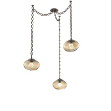 Hammerton SNB0068-03-FB-ZB-CH2-L3 - Nova LED Multi Light Pendant Flat Bronze