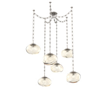 Hammerton SNB0068-06-BS-FA-CH3-L1 - Nova LED Multi Light Pendant Beige Silver