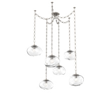 Hammerton SNB0068-06-BS-FC-CH1-L3 - Nova LED Multi Light Pendant Beige Silver