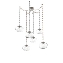 Hammerton SNB0068-06-BS-FC-CH2-L3 - Nova LED Multi Light Pendant Beige Silver