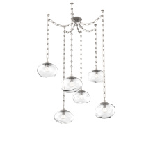 Hammerton SNB0068-06-BS-FC-CH3-L3 - Nova LED Multi Light Pendant Beige Silver