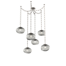 Hammerton SNB0068-06-BS-FS-CH2-L3 - Nova Round 6pc Swag Multi-Pendant Chain (LED)