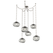 Hammerton SNB0068-06-BS-FS-CH3-L3 - Nova LED Multi Light Pendant Beige Silver