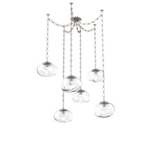 Hammerton SNB0068-06-BS-GC-CH1-L3 - Nova LED Multi Light Pendant Beige Silver