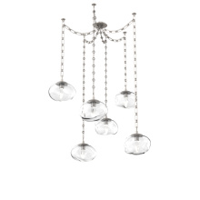 Hammerton SNB0068-06-BS-GC-CH3-L1 - Nova LED Multi Light Pendant Beige Silver