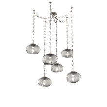 Hammerton SNB0068-06-BS-GS-CH1-L1 - Nova LED Multi Light Pendant Beige Silver