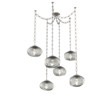 Hammerton SNB0068-06-BS-GS-CH2-L3 - Nova Round 6pc Swag Multi-Pendant Chain (LED)
