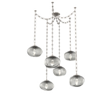 Hammerton SNB0068-06-BS-GS-CH3-L3 - Nova LED Multi Light Pendant Beige Silver