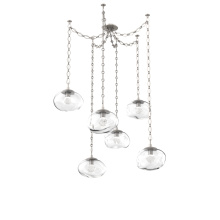 Hammerton SNB0068-06-BS-ZC-CH1-L1 - Nova LED Multi Light Pendant Beige Silver