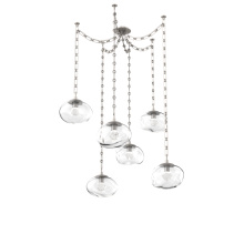 Hammerton SNB0068-06-BS-ZC-CH3-L3 - Nova LED Multi Light Pendant Beige Silver