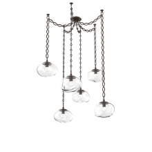Hammerton SNB0068-06-FB-FC-CH2-L1 - Nova LED Multi Light Pendant Flat Bronze