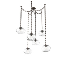 Hammerton SNB0068-06-FB-FC-CH3-L3 - Nova LED Multi Light Pendant Flat Bronze