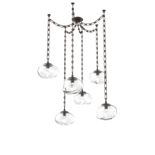 Hammerton SNB0068-06-FB-GC-CH3-L3 - Nova LED Multi Light Pendant Flat Bronze