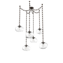 Hammerton SNB0068-06-FB-ZC-CH3-L1 - Nova LED Multi Light Pendant Flat Bronze