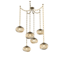 Hammerton SNB0068-06-GB-FB-CH2-L1 - Nova LED Multi Light Pendant Gilded Brass