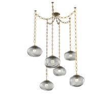 Hammerton SNB0068-06-GB-FS-CH2-L3 - Nova LED Multi Light Pendant Gilded Brass