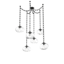 Hammerton SNB0068-06-MB-GC-CH3-L1 - Nova LED Multi Light Pendant Matte Black