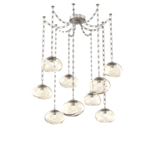 Hammerton SNB0068-09-BS-FA-CH3-L3 - Nova LED Multi Light Pendant Beige Silver