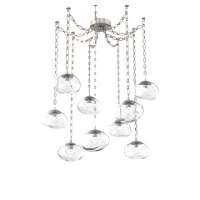 Hammerton SNB0068-09-BS-FC-CH2-L1 - Nova LED Multi Light Pendant Beige Silver