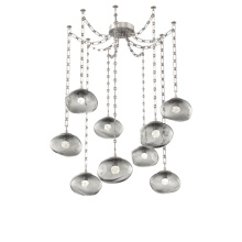 Hammerton SNB0068-09-BS-FS-CH3-L3 - Nova LED Multi Light Pendant Beige Silver