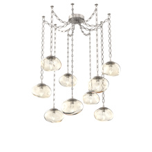 Hammerton SNB0068-09-BS-GA-CH2-L3 - Nova LED Multi Light Pendant Beige Silver