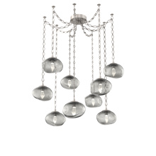 Hammerton SNB0068-09-BS-GS-CH1-L3 - Nova LED Multi Light Pendant Beige Silver