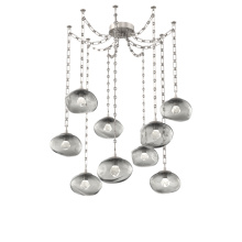 Hammerton SNB0068-09-BS-ZS-CH3-L1 - Nova LED Multi Light Pendant Beige Silver