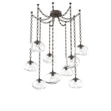 Hammerton SNB0068-09-FB-GC-CH1-L3 - Nova LED Multi Light Pendant Flat Bronze